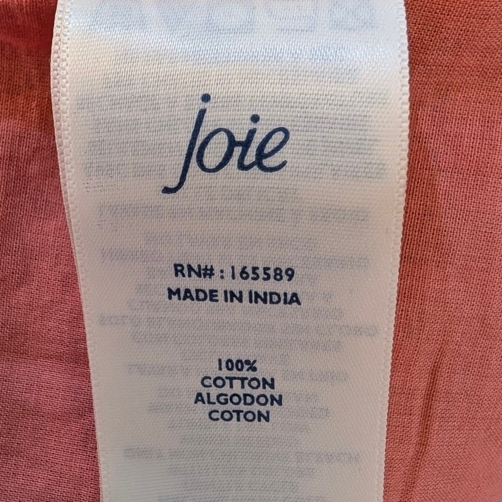 Joie Tea Rose Cotton Tiered V-Neck Midi Dress JE6001PR Mens L - Picture 11 of 13